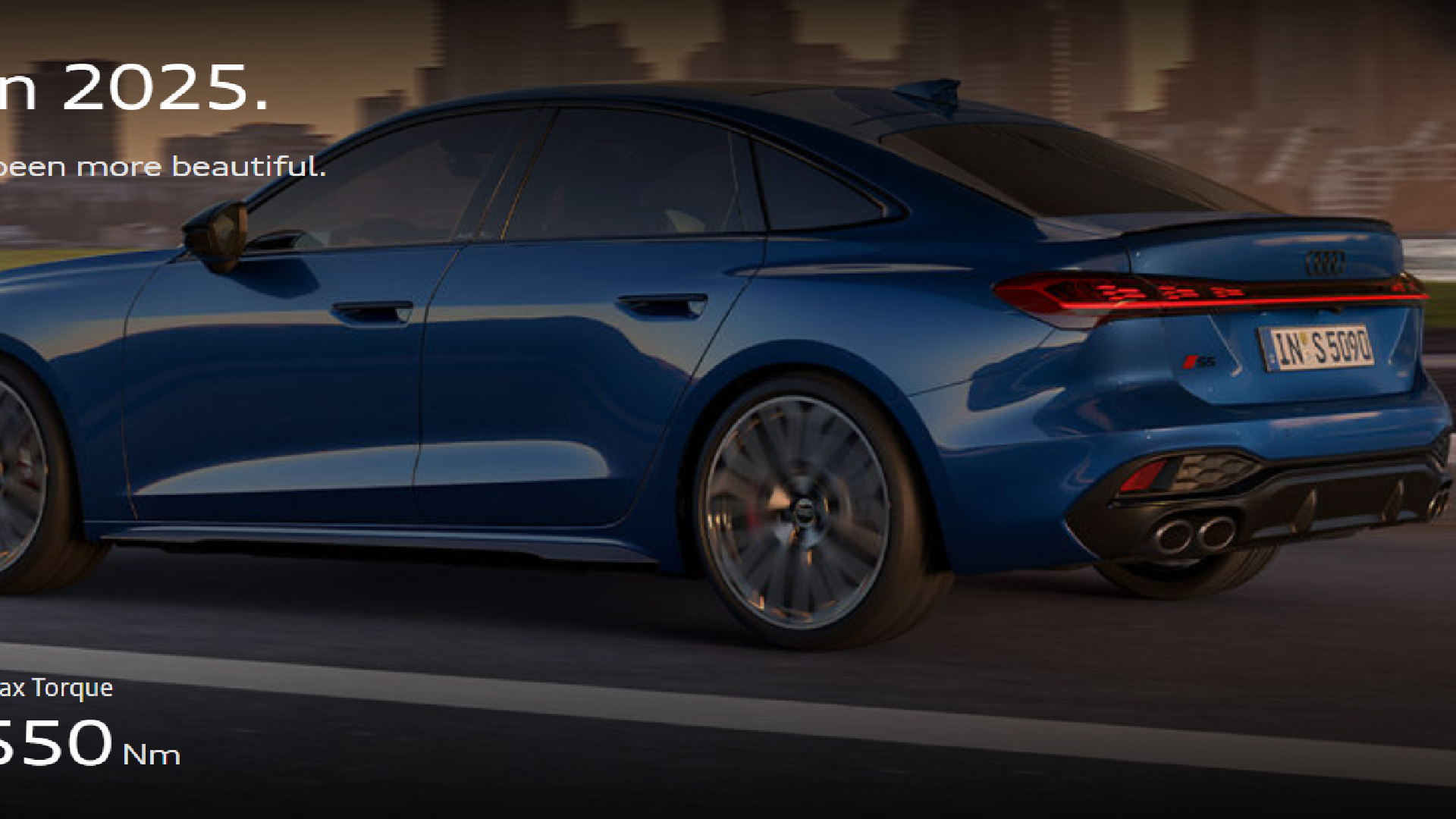 New S5 Sedan 2025. Getting overtaken has never been more beautiful.